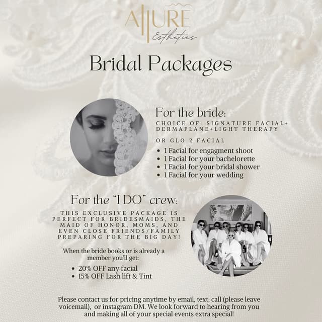 For The Bride Bridal Package at Allure Esthetics in Danbury, CT